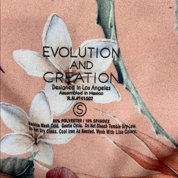 Ankle length high waist floral print leggings - Picture 5 of 5